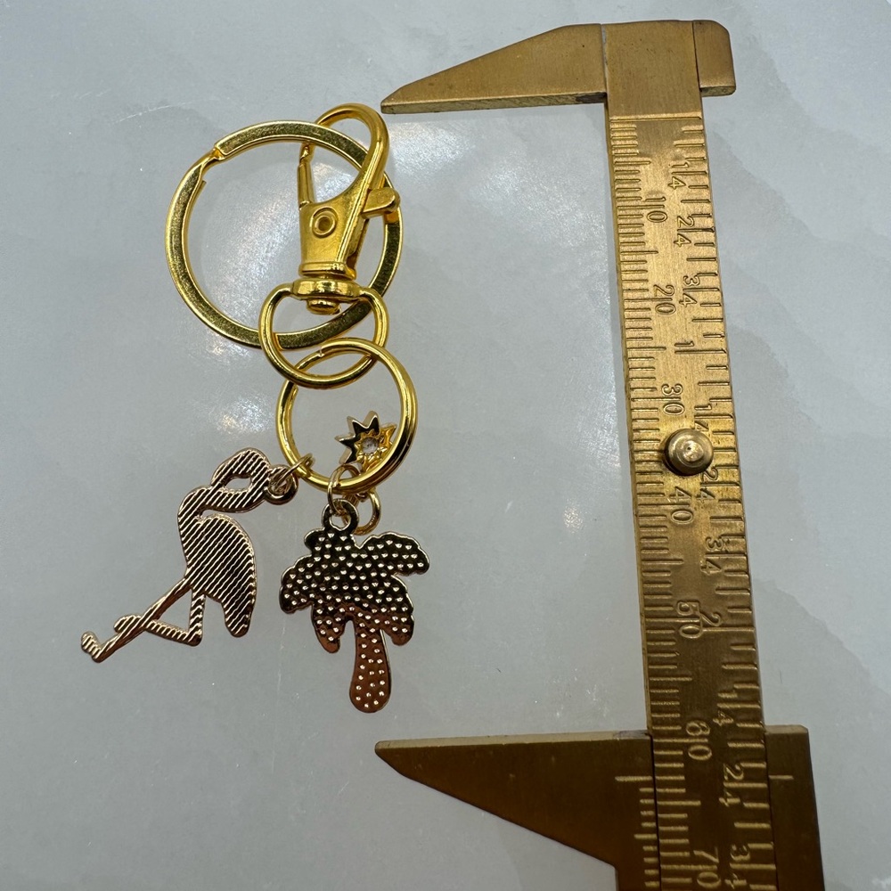 3/$20 Cute Flamingo, Palm Tree, Little Sun Charm Beach themed Keychain - Picture 6 of 6